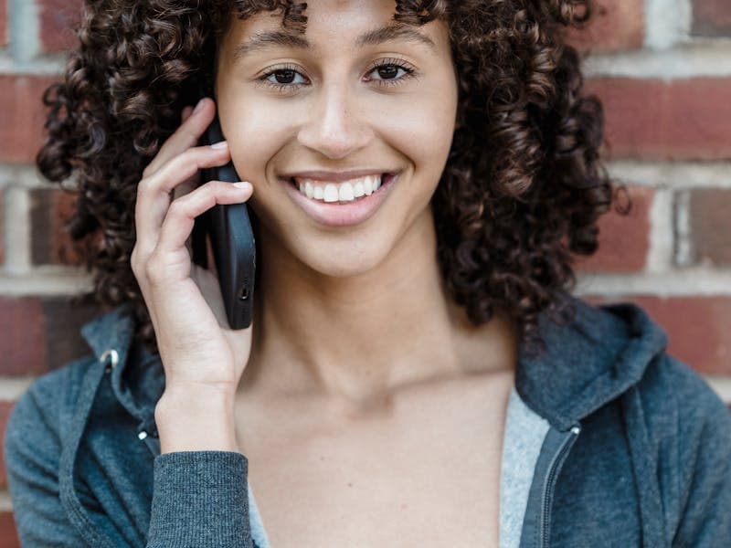 Young creator on a smartphone